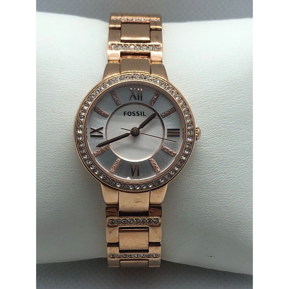 Fossil ES3284 Virginia Women's Stainless Steel Analog Silver Dial Watch XR100